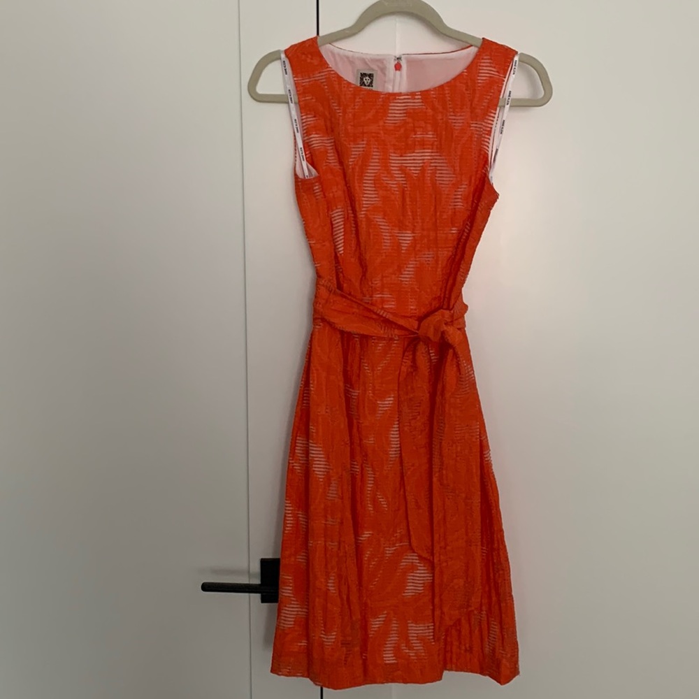 Anne Klein coral dress EUC